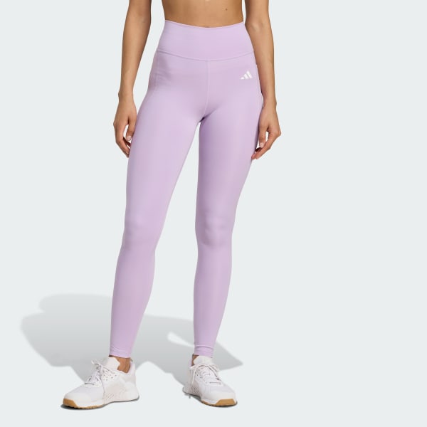 Purple Optimé Essentials Stash Pocket Full-Length Leggings