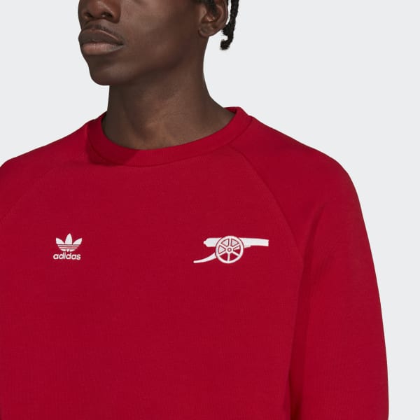 Czerwony Arsenal Essentials Trefoil Crewneck Sweatshirt BUS13
