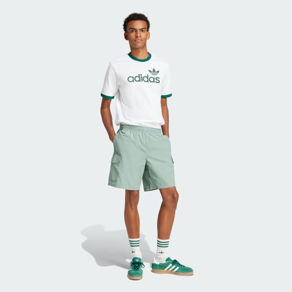 Green Trefoil Essentials Woven Cargo Shorts