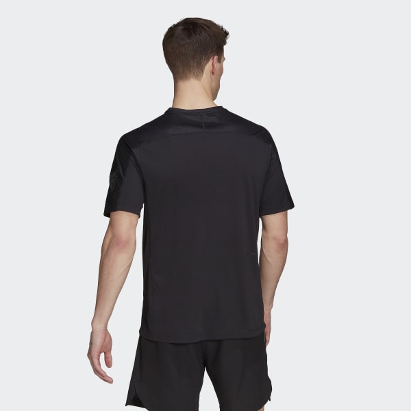 Schwarz Workout PU-Coated T-Shirt DD215