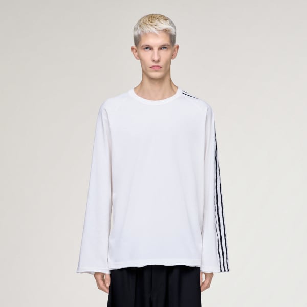 Λευκό ΜΑΚΡΥΜΑΝΙΚΗ ΜΠΛΟΥΖΑ Y-3 RAW EDGE 3 STRIPES