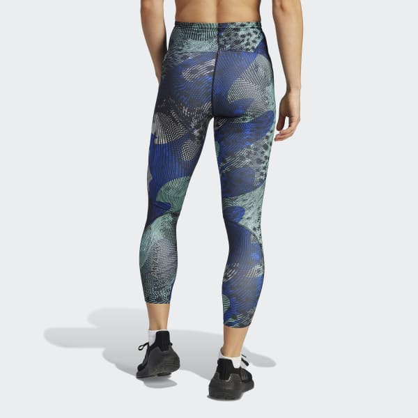 zwart Adizero Running Allover Print 7/8 Legging