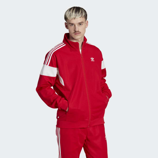 adidas Adicolor Classics Cut Line Track Jacket - Red | adidas Belgium