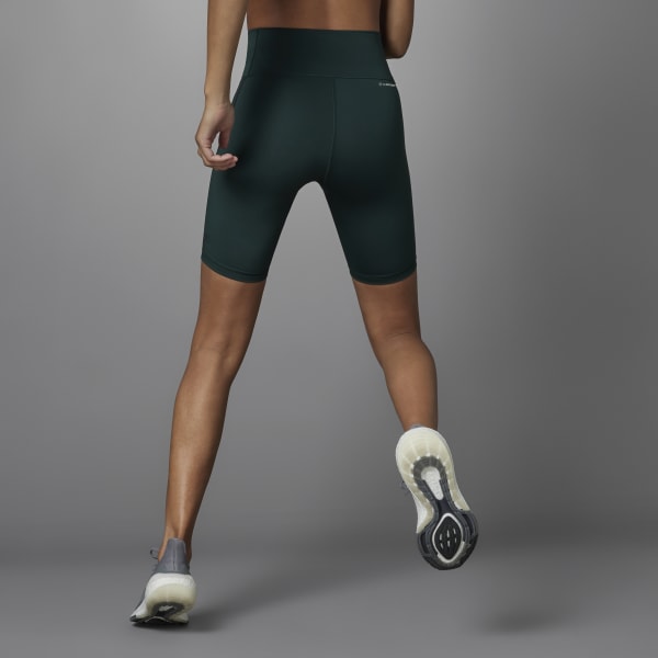 Verde Shorts Legging Ciclista Optime TrainIcons 3-Stripes CJ148