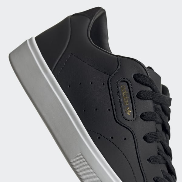 adidas black sleek trainers