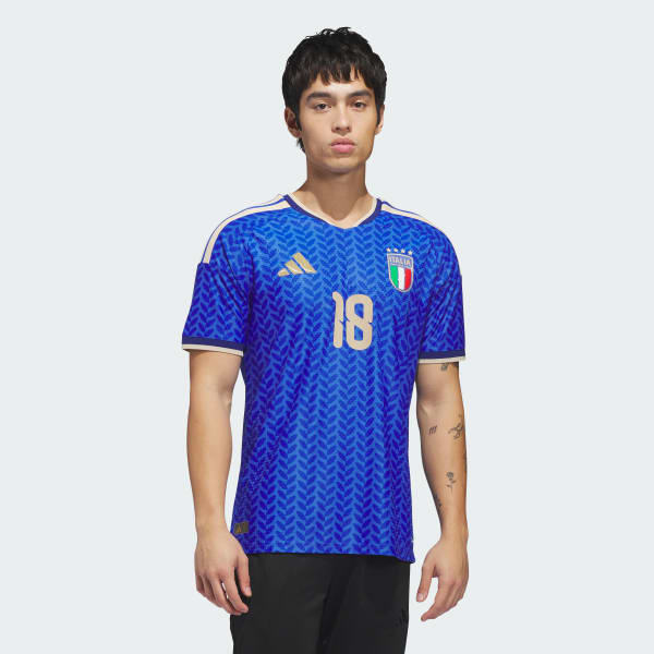 Blue Italy 26 Home Barella Authentic Jersey