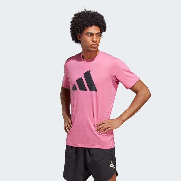 Adidas pink tee 2024 shirt