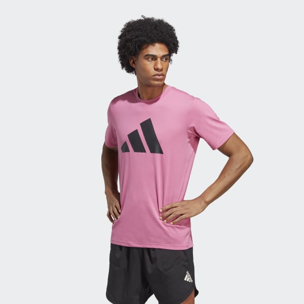 adidas Train Essentials Feelready Logo Training Tee - Pink | Men's Training  | adidas US