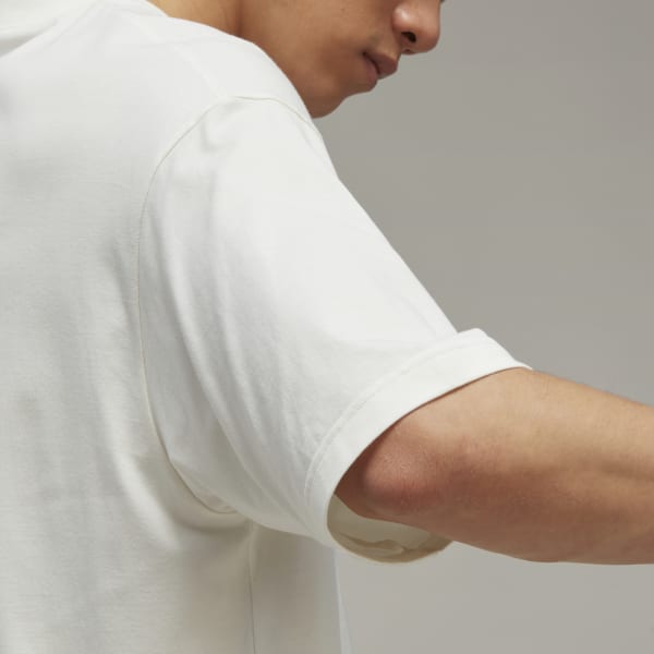 Weiss Y-3 Graphic Logo T-Shirt