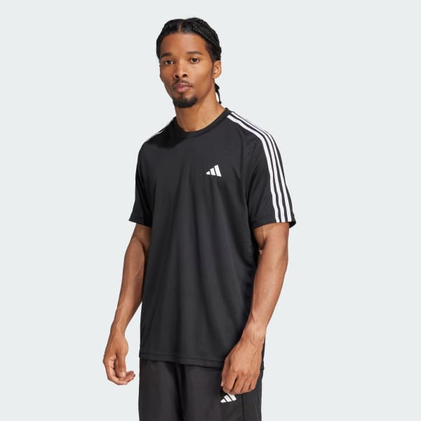 Black AEROREADY Designed to Move Sport 3-Stripes Tee