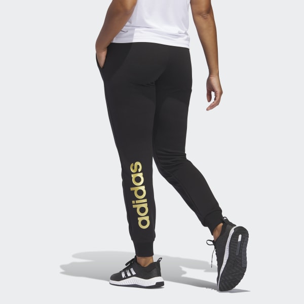 Adidas pants black and gold hotsell