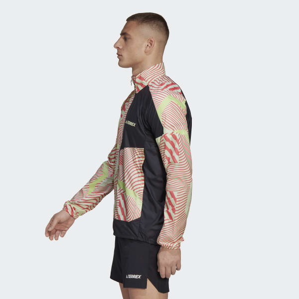 zelená Bunda Terrex Trail Running Printed Wind JMM04