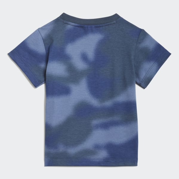 Bleu T-shirt Allover Print Camo 30257