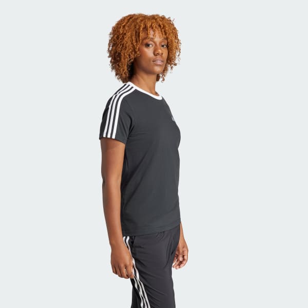 Black Essentials 3-Stripes T-Shirt