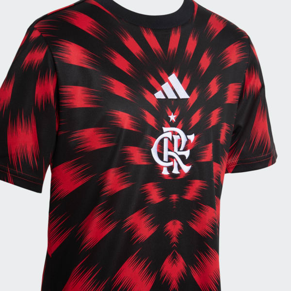 Vermelho Camisa Pre Jogo Flamengo Infantil 25/26