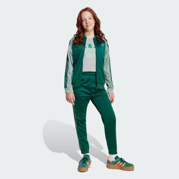 Hijau Track Top Adicolor SST Kids