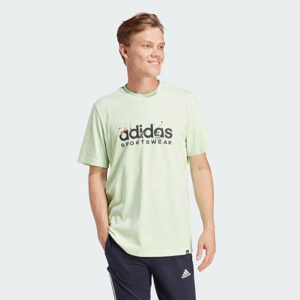 Verde Playera Gráfica Landscape Sportswear 