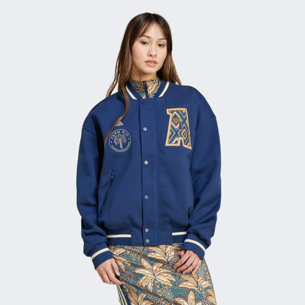 modrá adidas x FARM Rio Collegiate Jacket