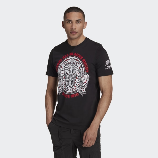 Zwart Maori All Blacks Rugby Graphic T-shirt VM853