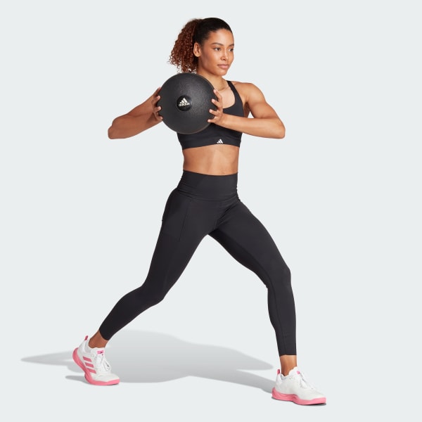 adidas Women's Optime Training 7/8 Leggings-Black - Hibbett
