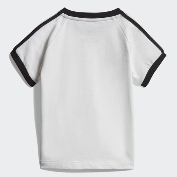 Weiss 3-Streifen T-Shirt