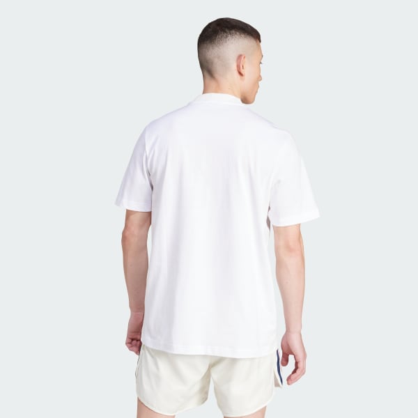 ホワイト グラフィック ルーズ 半袖Tシャツ