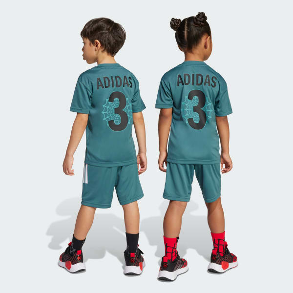 Verde Conjunto de camiseta Marvel Spider-Man Kids