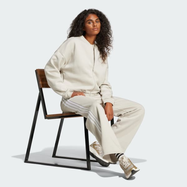 Beige Essentials Contemporary Logo bomberjakke