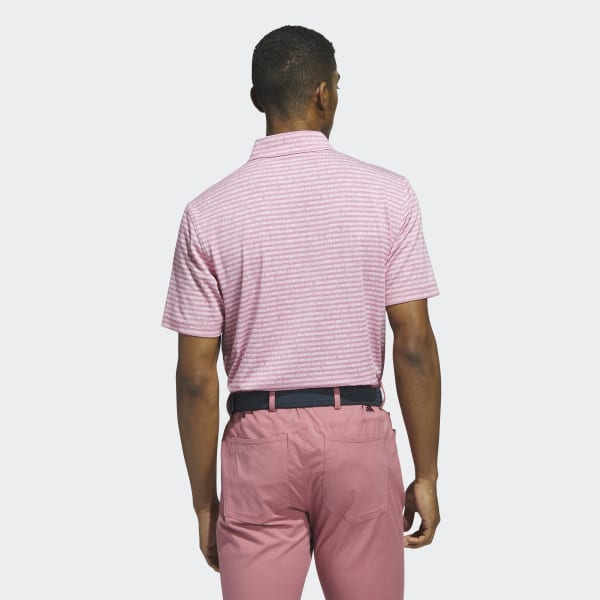 Hong Áo Polo Golf Kẻ Sọc Go-To