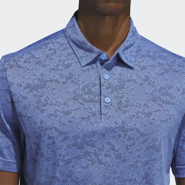 Blu Polo da golf Textured Jacquard
