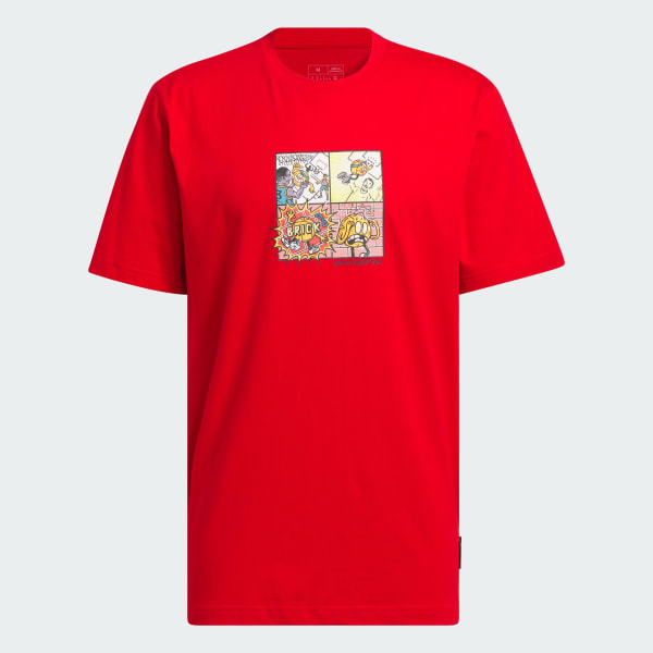 Red Lil Stripe Comic Graphic Tee