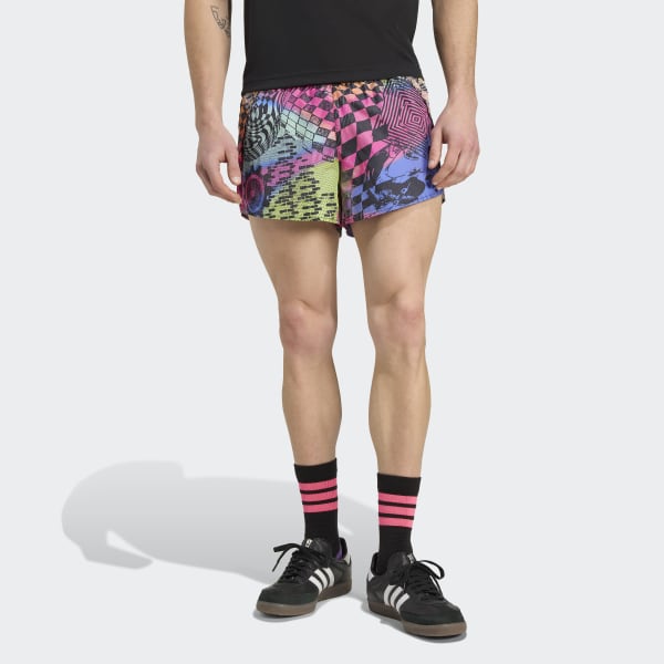 【adidas/Jeremy Scott】デニムショーツ ポケット＆フリンジ裾 adidas/Jeremy Scott】デニムショーツ ポケット＆フリンジ裾