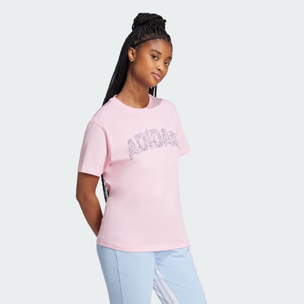 Rosa Camiseta Estampada Tech Illustrate