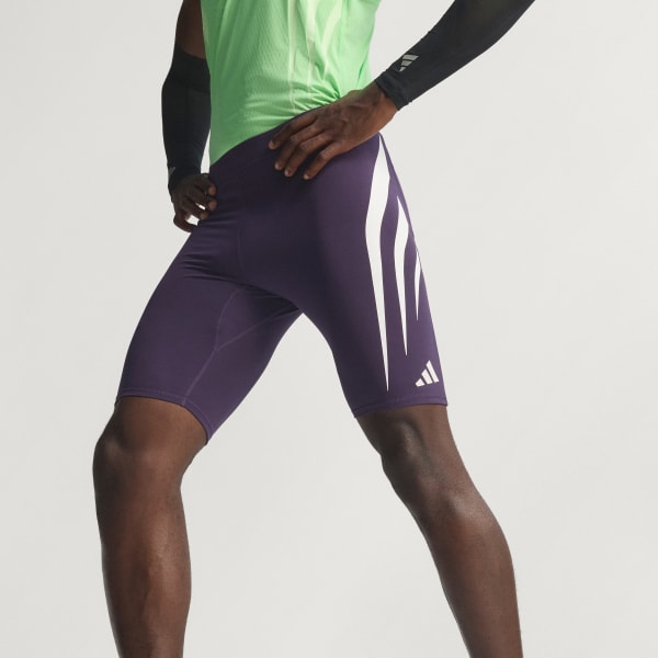 Ungu Celana Pendek Ketat Lari Adizero NYC