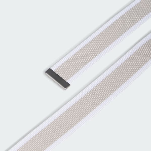 Vit Reversible Striped Webbing Bälte