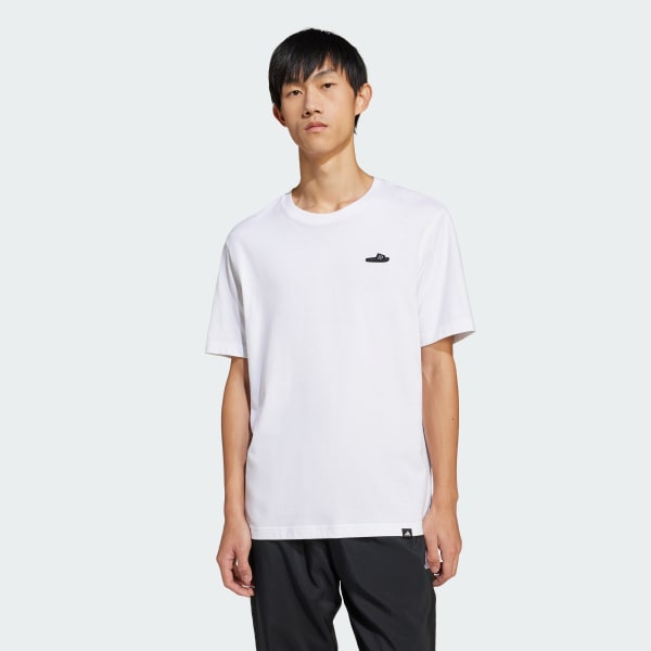 Blanco Polera Lounge Slide Estampada