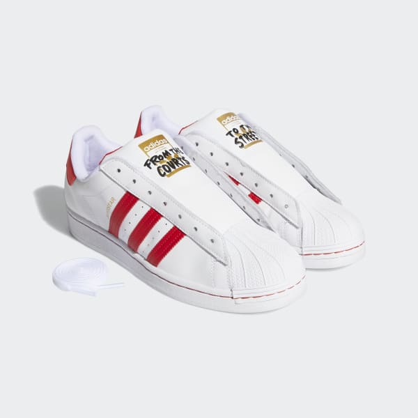 adidas superstar red white