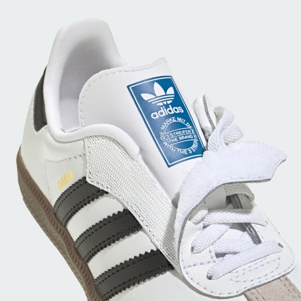 adidas Samba OG Comfort Closure Elastic Lace Shoes Kids White