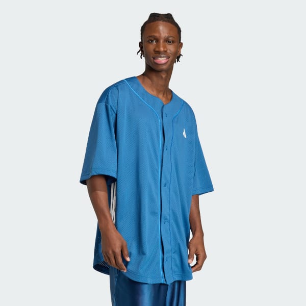 Blue STADIUM MESH BASEBALL SHIRT