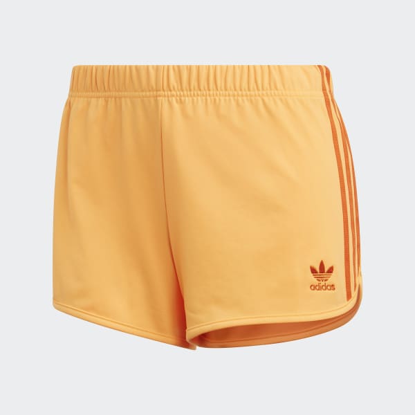 orange adidas shorts