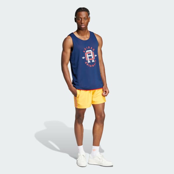 Gold Adicolor 3-Stripes 5-Inch Swim Shorts