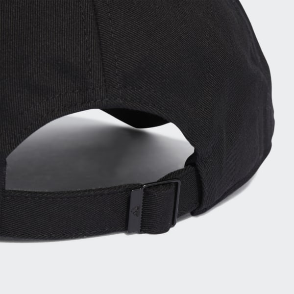 Negro Gorra Cotton Twill Baseball 3 bandas
