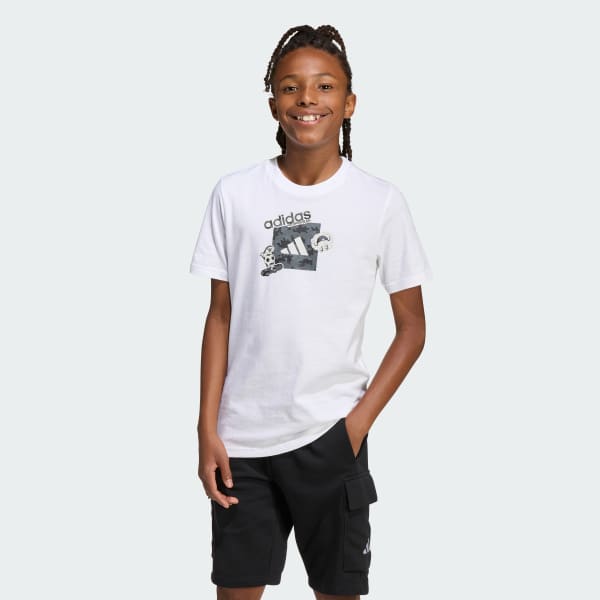 Blanco CAMISETA CAMUFLADA CON GRÁFICO PARA NIÑOS