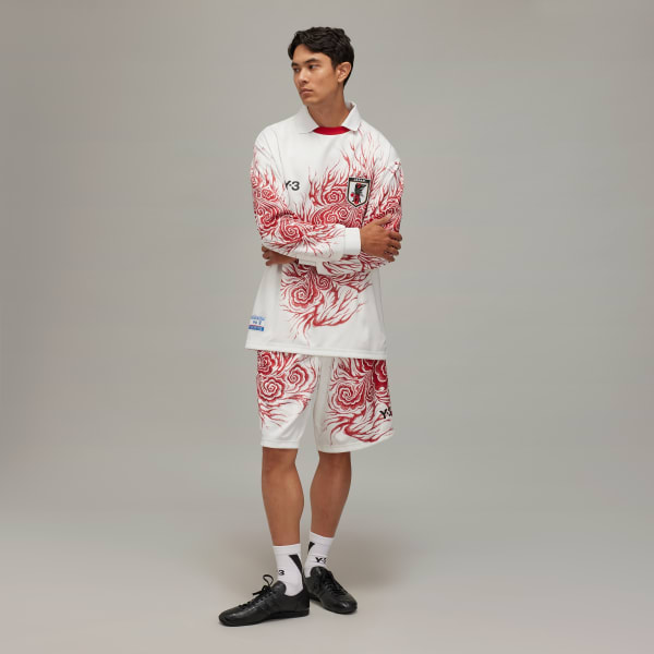 White Y-3 JFA Graphic Shorts