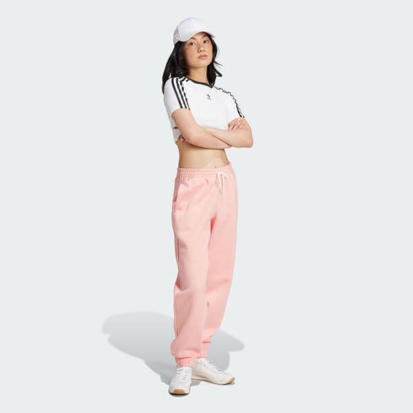 Rosado Pantalón Deportivo Fleece Estampado