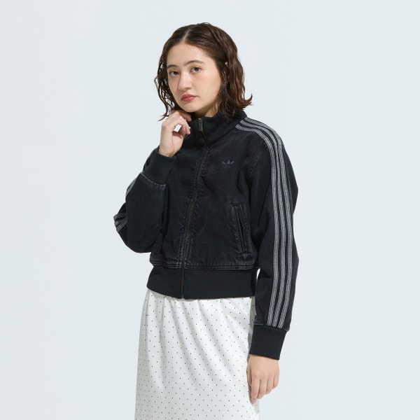 アディダス アディカラー デニム トラックトップ - ブラック