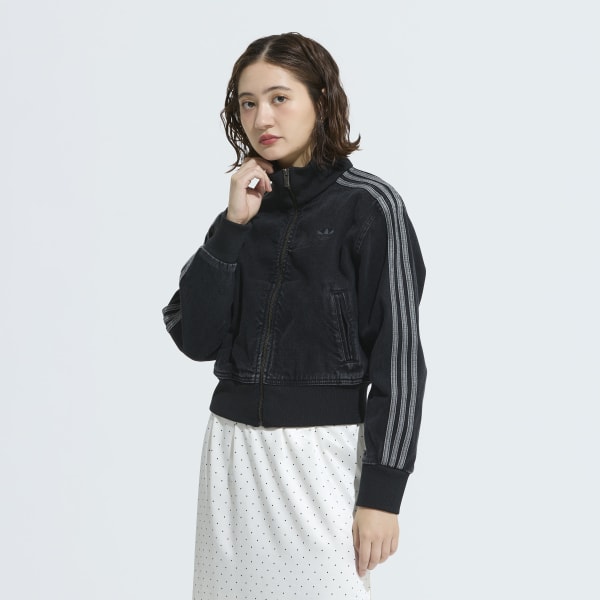 アディダス アディカラー デニム トラックトップ - ブラック