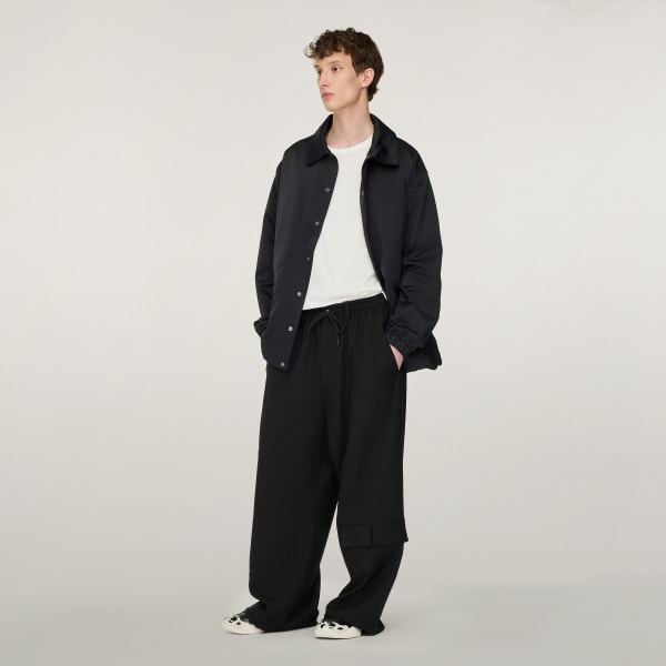 Schwarz Y-3 Grafik Coach Jacke