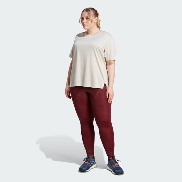 Buy Adidas Originals women plus size training leggings maroon combo Online
