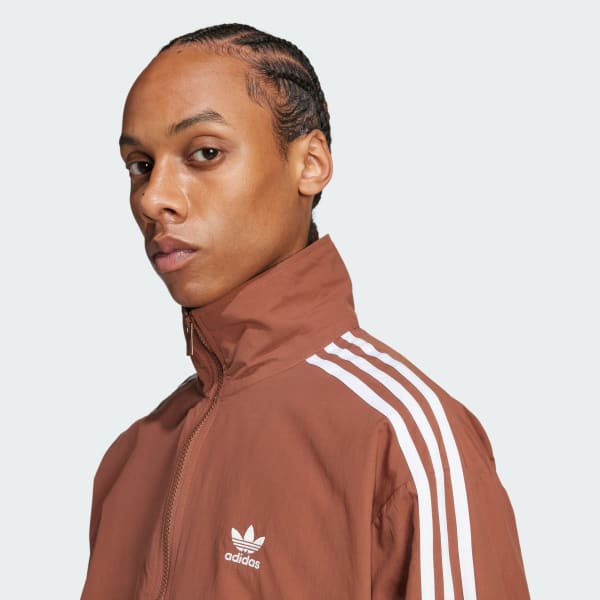 adidas 大きいサイズ　ウーブンファイヤーバードトラックトップ　ブラウン ADIDAS | アディカラー ウーブン ファイヤーバード トラック